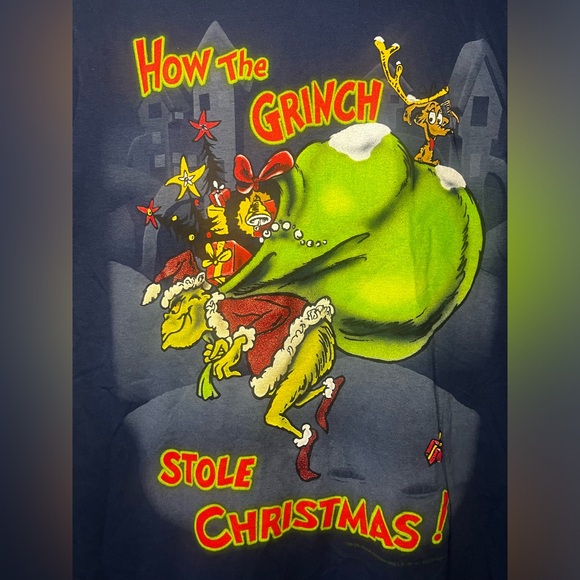 The Grinch Suess Wear How the Grinch Stole Christmas Tshirt Vintage 1997 NEW - Picture 2 of 7